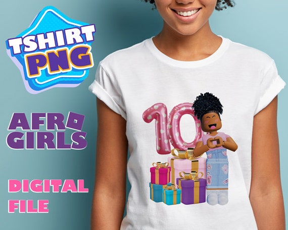 Roblox Afro Girl png, Afro Girl Tshirt Design, Tshirt png, Roblox Idea,  Roblox Birthday Tshirt, Roblox Girls, Roblox Party Girl