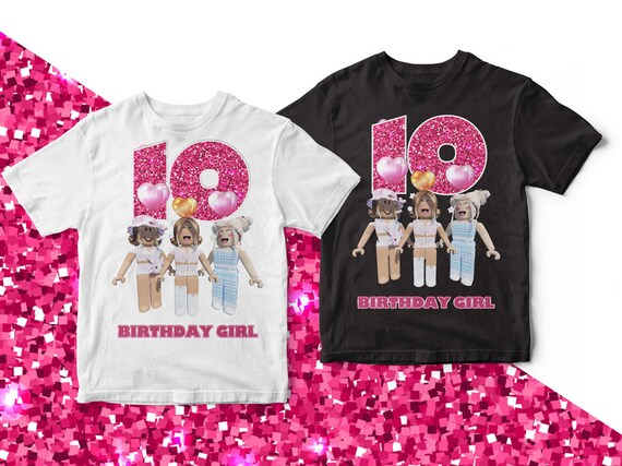 Roblox Girl Birthday Shirt Iron On Transfer