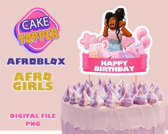 ROBLOX Girls Roblox Girls Cake Topper Roblox pink cake -  Portugal