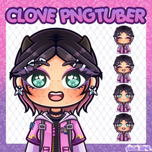 Clove VALORANT Chibi PNGTuber Model for Twitch/YouTube | Vtuber Model | PNGTuber Twitch | Vtuber Assets | PNGTuber Premade