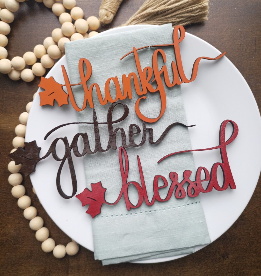 Set of 5 Fall Words Table Place Names - DIGITAL FILE - Etsy