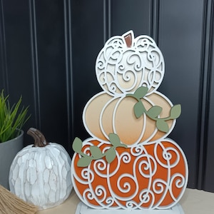Stacked Swirly Pumpkins - DIGITAL FILE