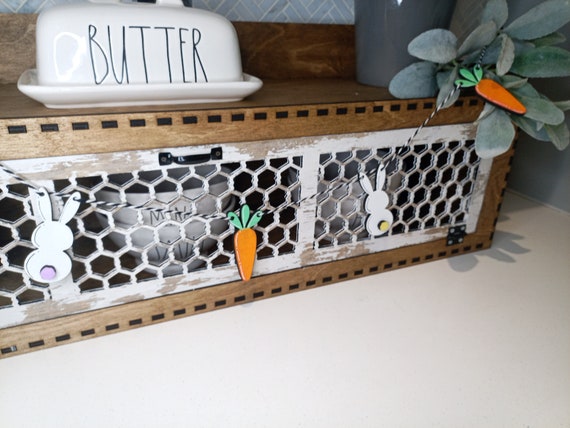 30 Wide Countertop Faux Chicken Wire Box Shelf DIGITAL FILE