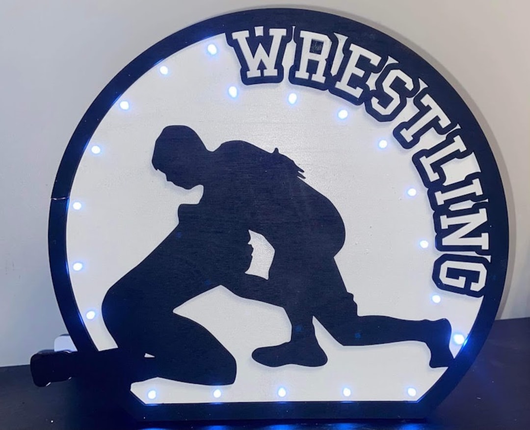 Wrestling Lamp DIGITAL FILE 1/8 Material Etsy