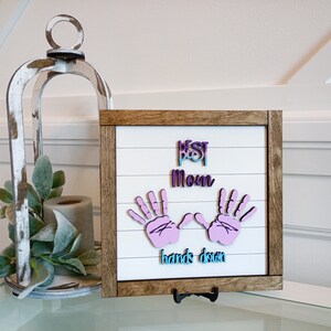 Best Mom Hands Down Square Framed Sign