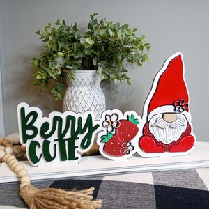 Berry Cute Gnome Table top Decor - DIGITAL FILE