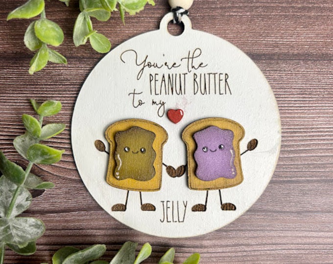 Peanut Butter & Jelly Christmas Ornament Sandwich Ornament Sandwich