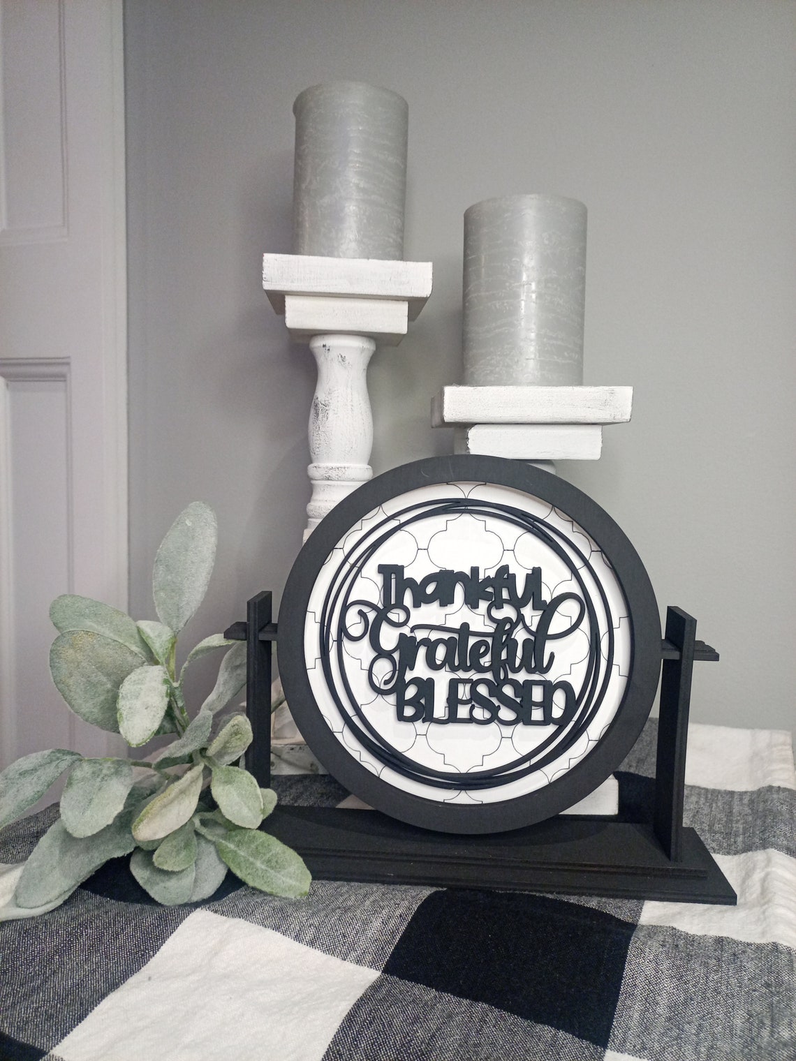 Thankful Grateful Blessed Insert Digital File for Sign Sitter - DIGITAL ...