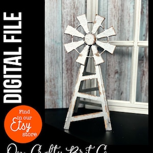 Faux Tabletop Windmill Farmhouse - DIGITAL FILE