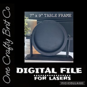 Niñera de letreros Tabletop Interchangeable Sign Start Up con 4 estilos de respaldo decorativo - SOLO ARCHIVO DIGITAL