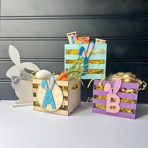 Mini Easter Crate with full Bunny Alphabet - DIGITAL FILE