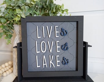 Quadratische Live Love Lake Einlagen