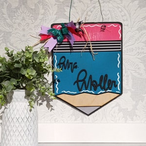 Pencil Door Hanger Teacher - DIGITAL FILE