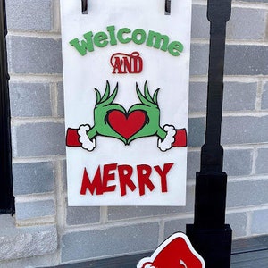 Large Porch Flag - Welcome and Merry - DIGITAL DOWNLOAD