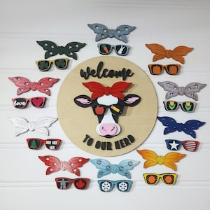 Interchangeable Door Hanger Cow - DIGITAL FILE