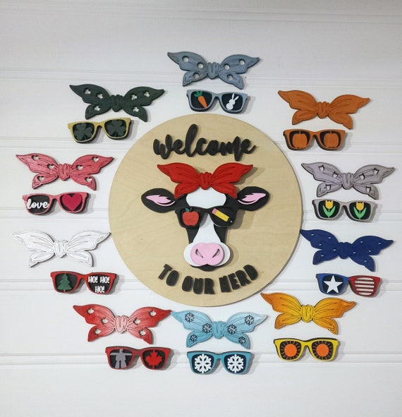 Interchangeable Door Hanger Cow DIGITAL FILE Etsy