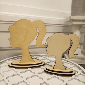 Girl Silhouette Heads for Bows & Clips 5&quot; and 7&quot; included - DIGITAL FILE