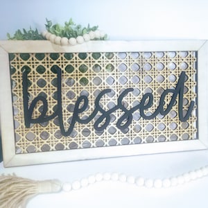 Rattan Sign - 2 FILES Blessed & Family - DIGITAL FILE