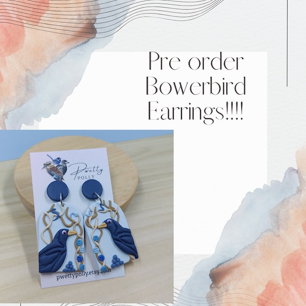 Pre order Bowerbird Earrings