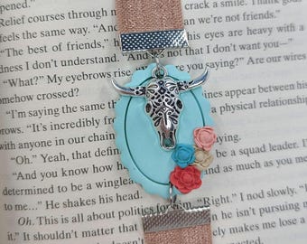 Cowgirl Polymer Clay and Elastic Bookmarks | Journal Marker | Deluxe Bookmark | Book Accessories | Book Lover Gift | Gift for Readers