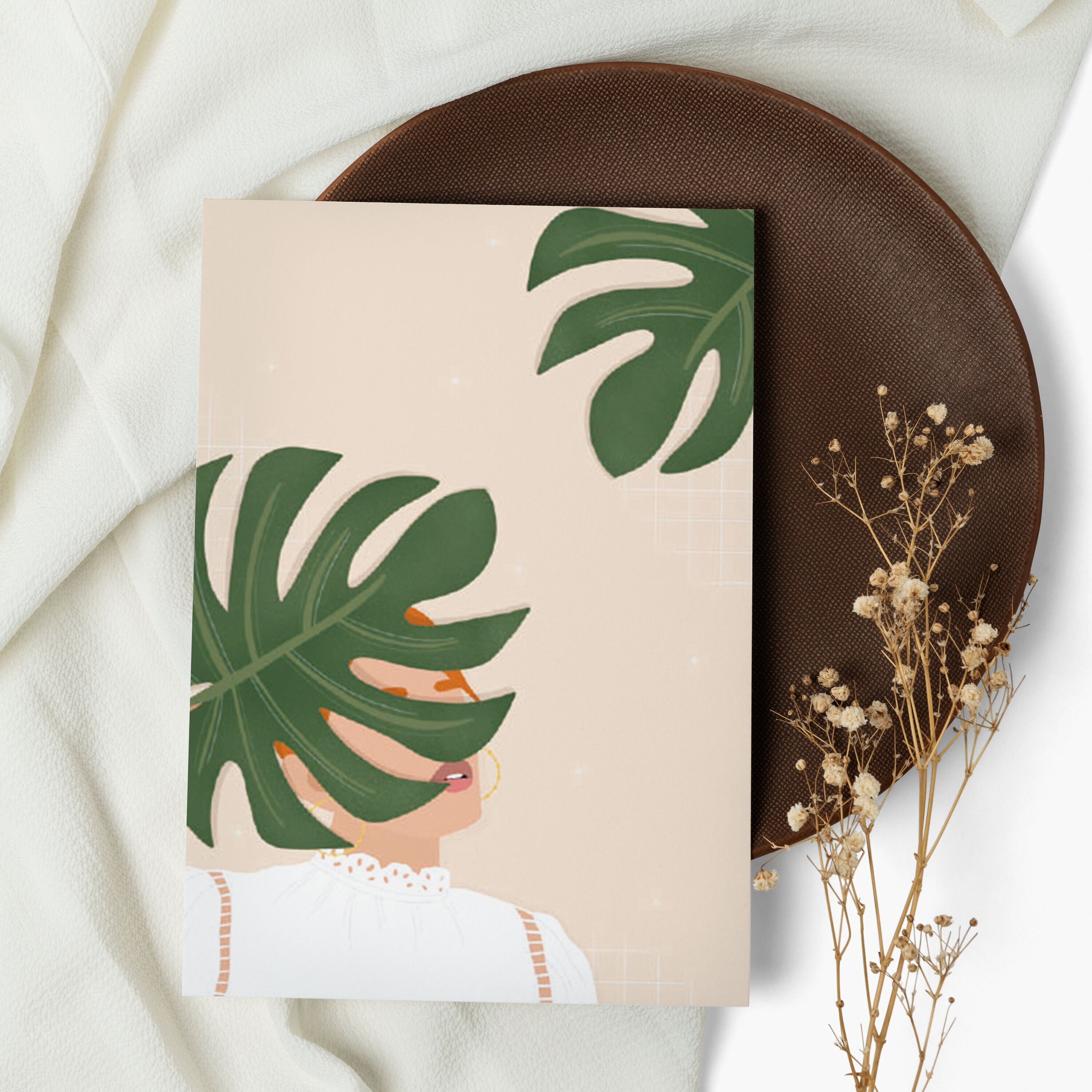 Affiche A5 - Illustration Monstera Girl