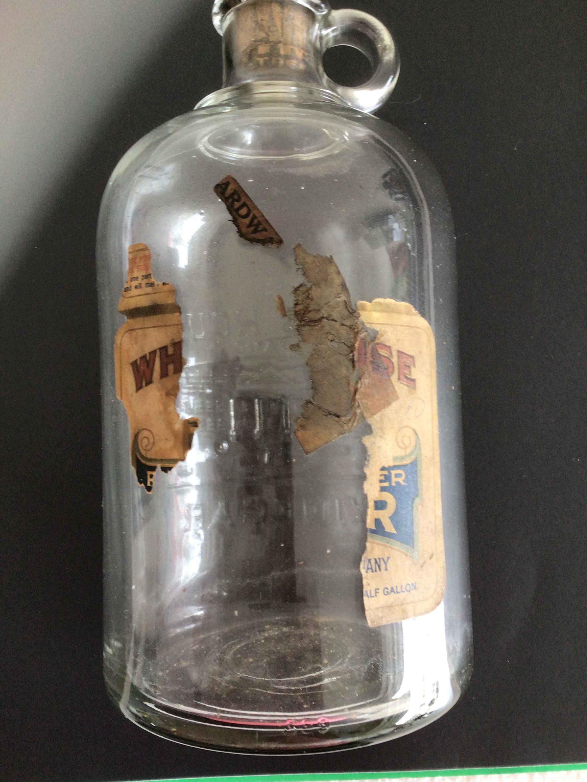 Vintage White House Vinegar Jug With Cork and Partial Original Label Etsy