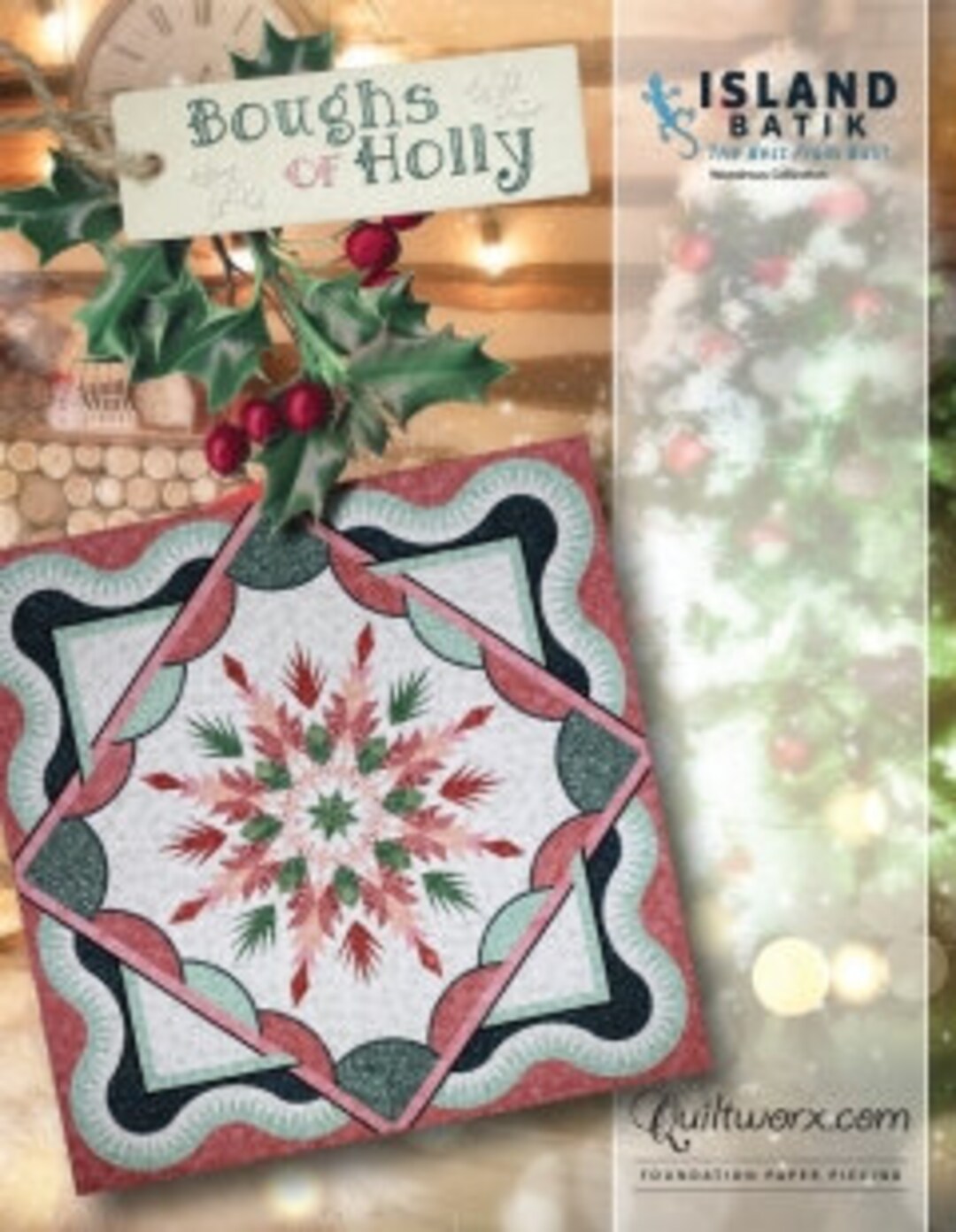 Boughs of Holly Pattern by Judy Niemeyer of Quiltworx.com - Etsy