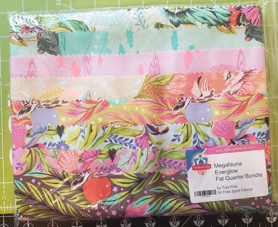 Megafauna Everglow Fat Quarter Bundle, Tula Pink for Free Spirit Fabrics