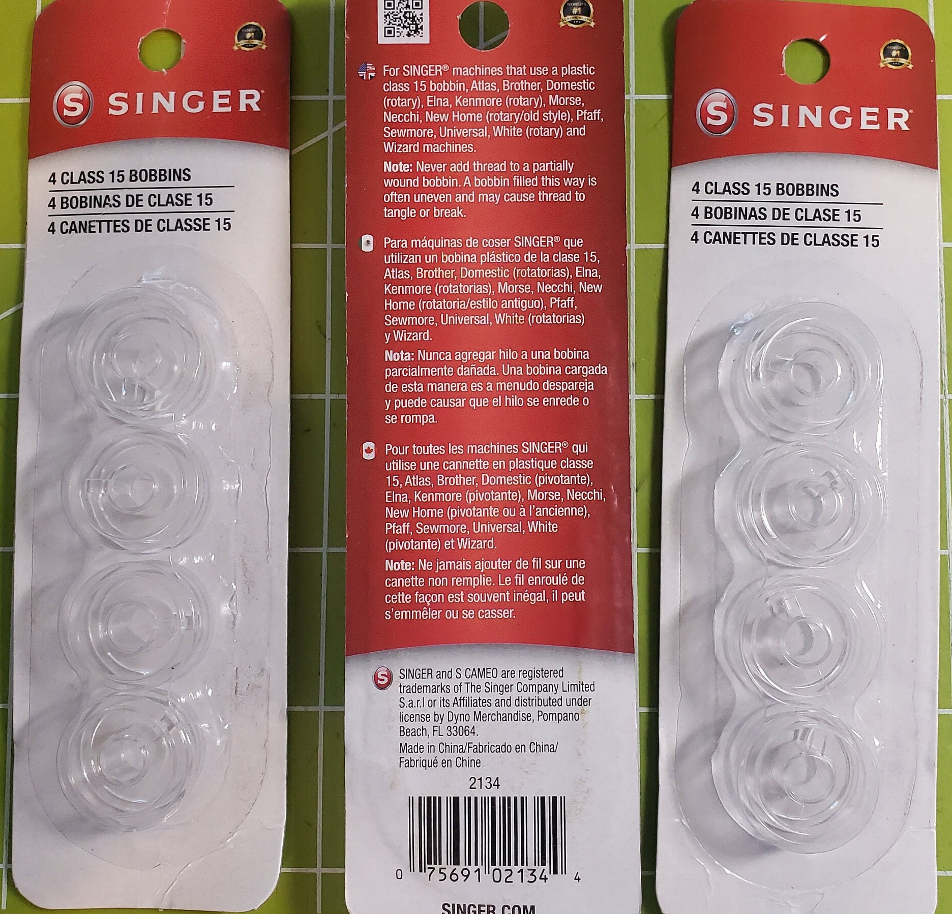 Shop Singer Class 15 Bobbins - Transparent