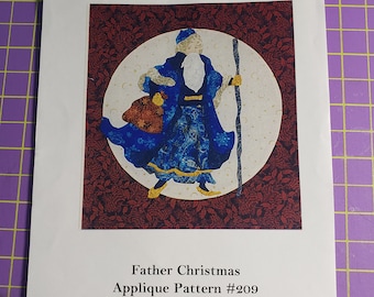 Father Christmas Applique Pattern #209