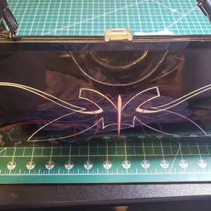Pinstriped Vintage Black Purse