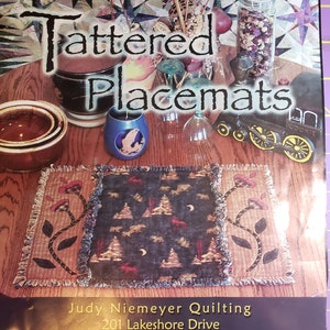 Patrón de manteles individuales deshilachados de Judy Niemeyer de Quiltworx AGOTADO Difícil de encontrar