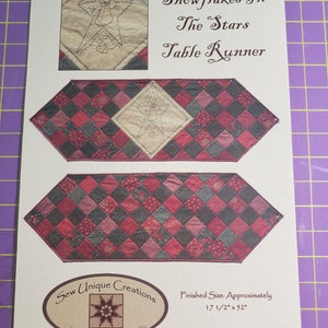 Snowflake in the Stars Table Runner by Sew Unique Creations