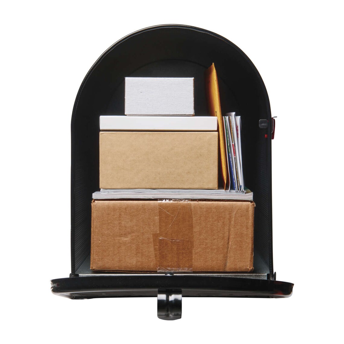 Jumbo Mailbox Custom Hand Painted, Handmade, Black Steel Metal Extra