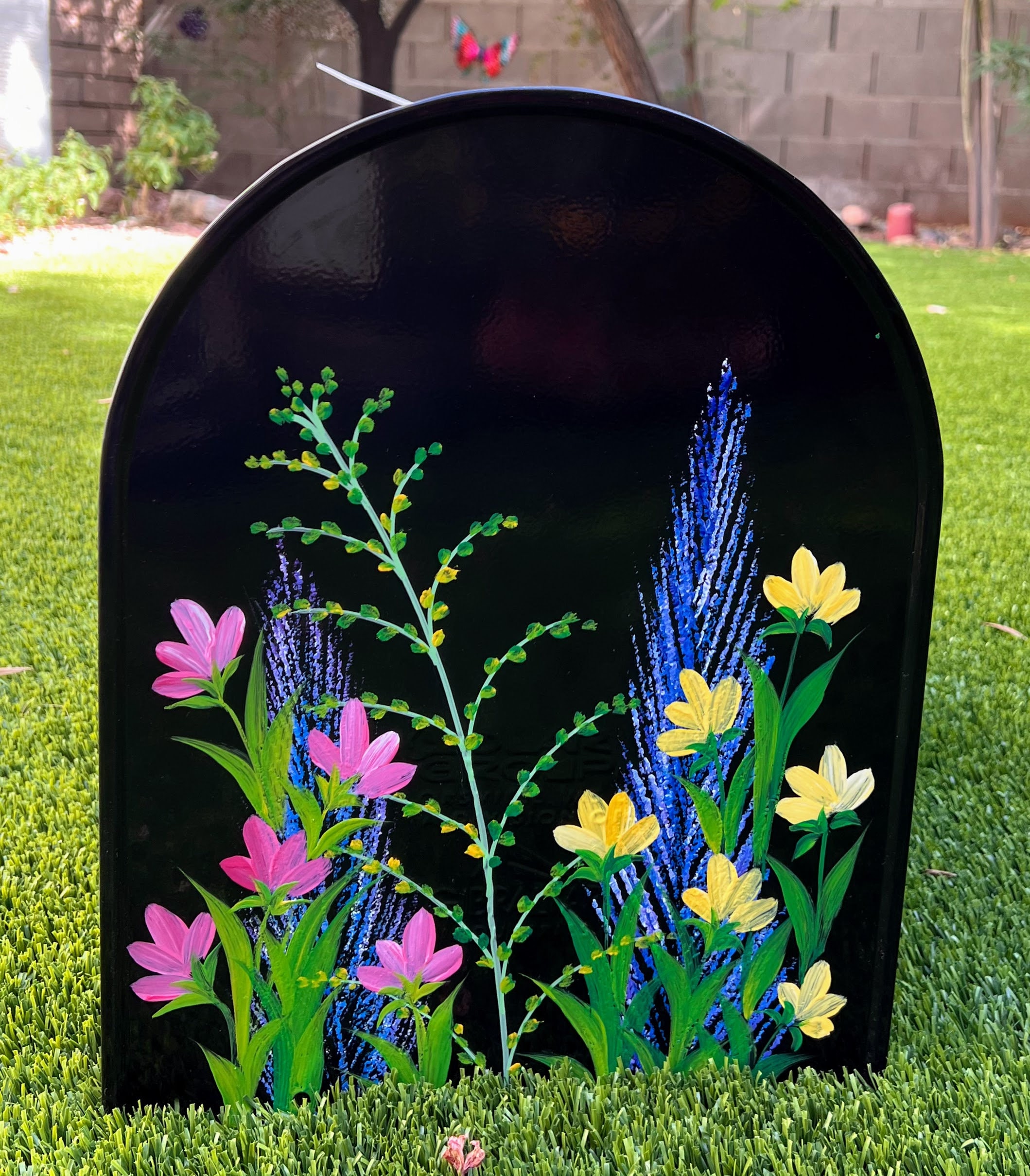 Jumbo Mailbox Custom Hand Painted, Handmade, Black Steel Metal Extra