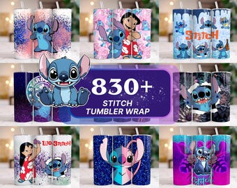 830+ Stitch Tumbler Wrap Designs Bundle, Stitch Sublimation Designs, Lilo & Stitch Tumbler PNG, 20 oz Stitch Tumbler Wrap PNG, Stitch Wrap