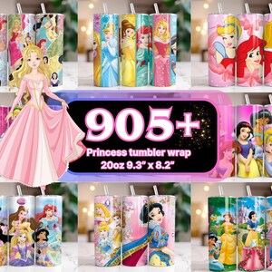 905+ MEGA Princess Bundle Princess Tumbler Wrap Bundle 20 oz Princess Tumbler PNG Sublimation Princess Tumbler Cartoon Tumbler Wrap Design