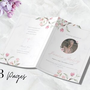 May include: A memorial program with a photo, floral accents, and the text "In loving memory of Janira Balsey." The program includes the dates August 2, 1980 - November 11, 2020, and is 8 pages.