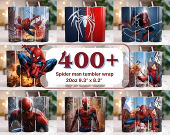 400+ Spiderman Tumbler Wrap Bundle, Spider Man Tumbler Wrap PNG, 20 oz Sublimation Tumbler, Spidey Tumbler PNG | Cartoon Tumbler Wrap
