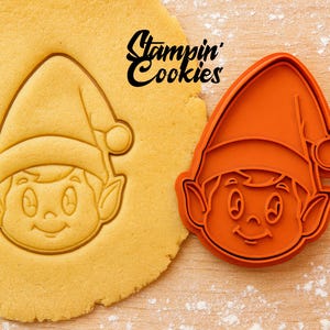 That Sneaky Elf Cookie Cutter With Stamp STL FILE 2-Pc File Stamp and Cutter Set 3MF