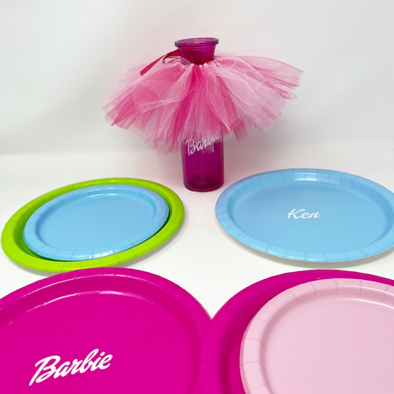 Barbie/ Ken Theme Custom Party Birthday Plates and Cups - Etsy