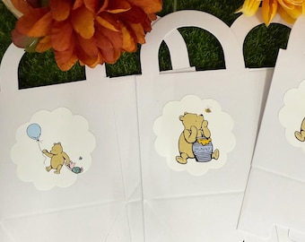 Winnie the Pooh Baby Shower Favor Bags, Vintage Winnie the Pooh favor bags