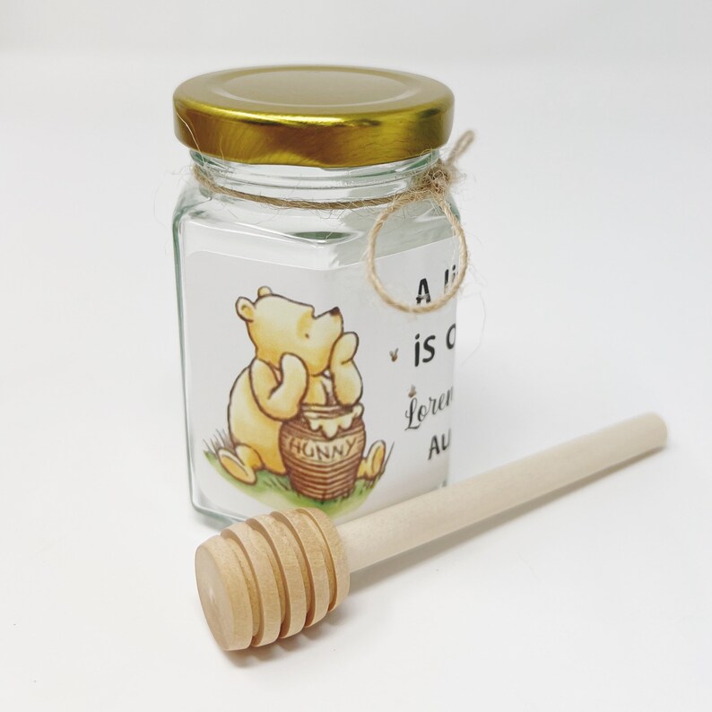 Winnie the Pooh Honey Jar Favors in 1.5oz Hexagon Jars Baby - Etsy
