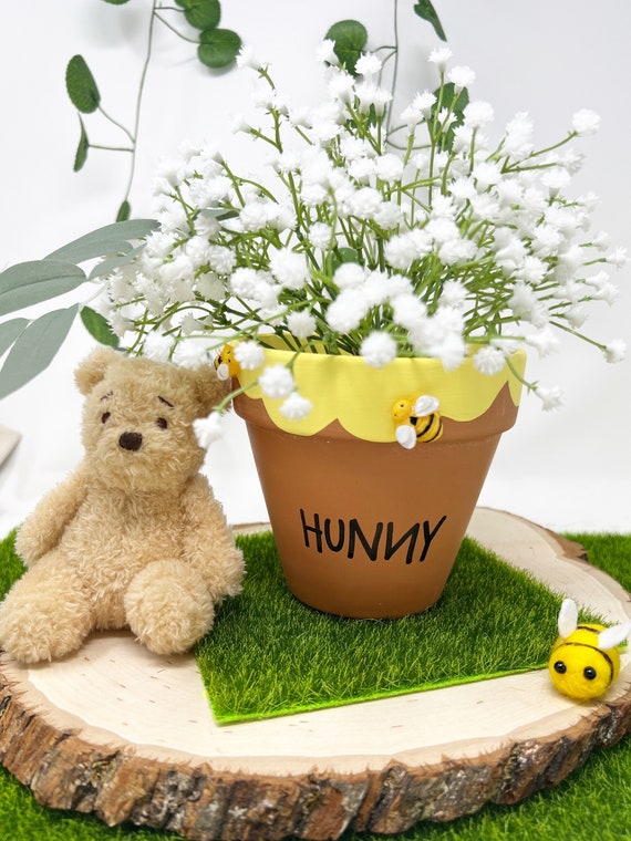 Winnie the Pooh Terra Cotta Hunny Pots Centerpieces Party Favors for  Birthdays, Baby Showers, Candy Table Centerpieces 