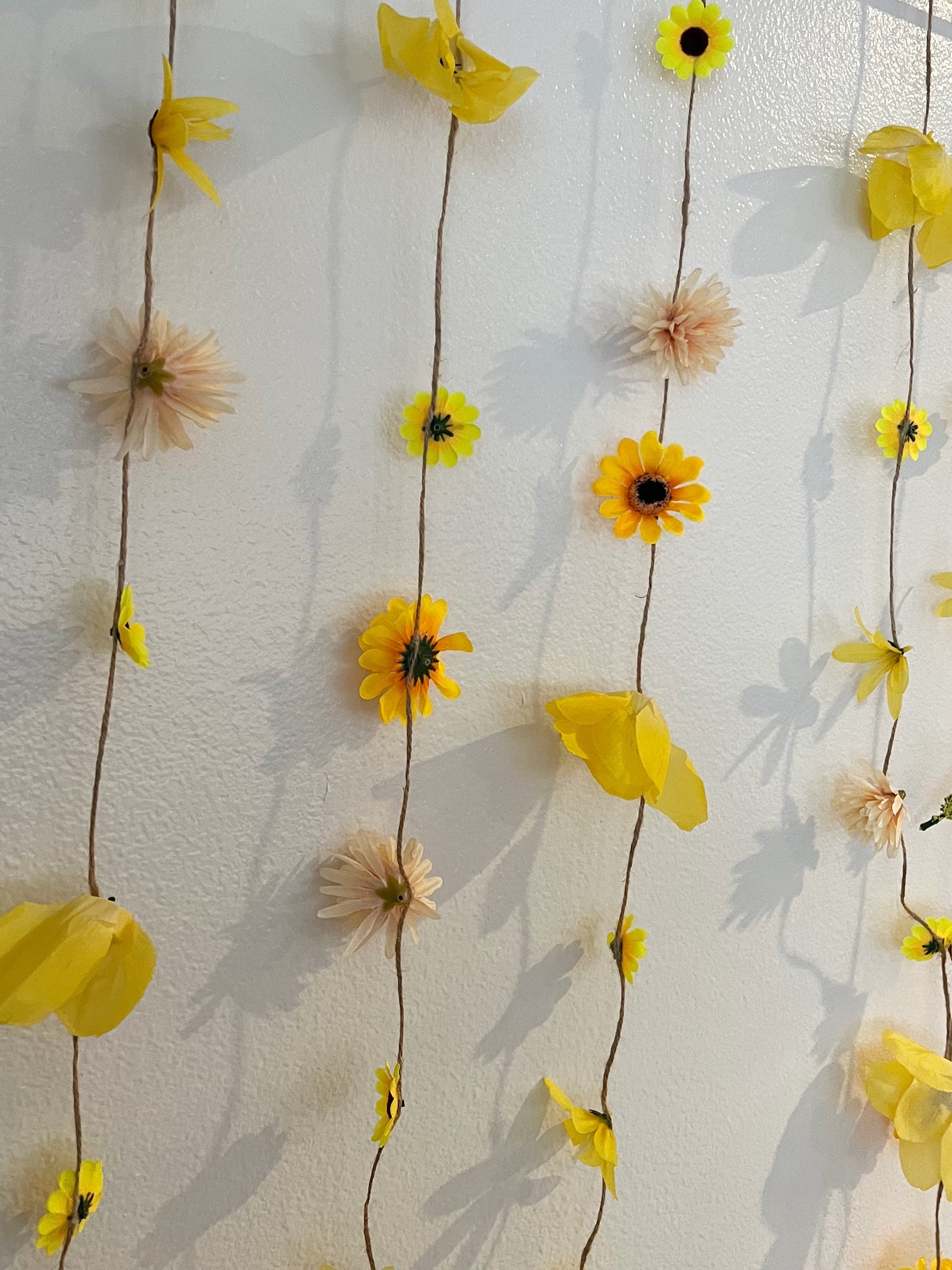 Flower Garland Wall Decor, Hanging Flower Backdrop, Wedding Flower