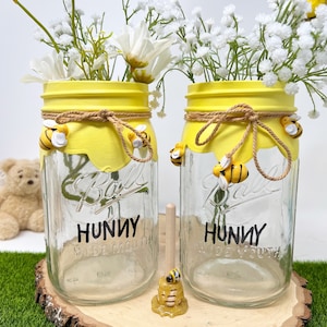 Winnie the Pooh Hunny Pots Centerpieces Party Favors for Birthdays, Baby Showers, Mason Jar Centerpieces