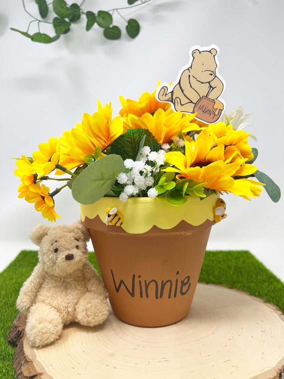 Winnie the Pooh Terra Cotta Hunny Pots Centerpieces Party Favors for  Birthdays, Baby Showers, Candy Table Centerpieces 