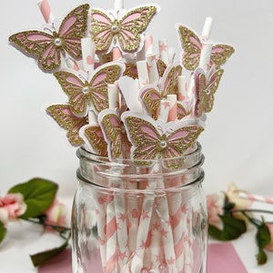 Butterfly Glass Straws – Luna Forest Boutique