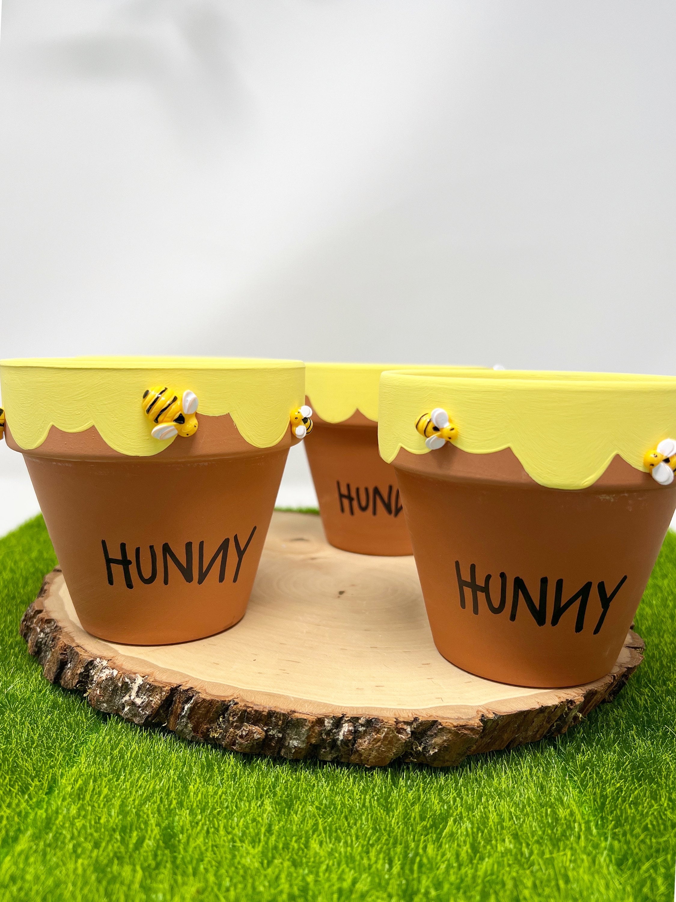 Winnie the Pooh Terra Cotta Hunny Pots Centerpieces Party Favors for  Birthdays, Baby Showers, Candy Table Centerpieces 