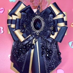 Black & Gold lightstick Bow - Custom made